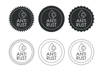 Anti rust icon design illustration. Anti oxidation sign, Rust resistant  symbol