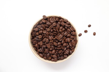 coffee beans in a cup