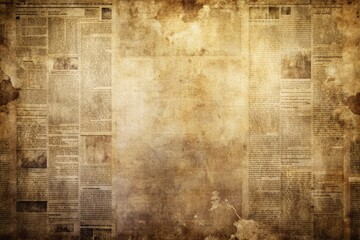 Naklejka premium Grunge Vintage Newspaper Texture: Aged Paper Background for Design & Print