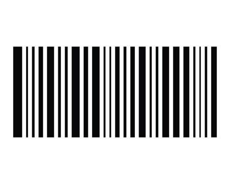 black silhouette barcode icon, barcode vector on white background.