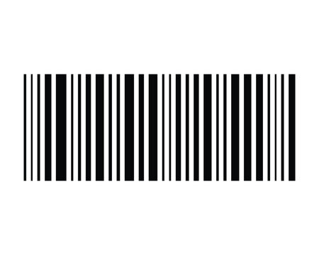 black silhouette barcode icon, barcode vector on white background.