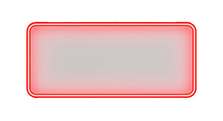 Neon rectangle frame red color isolated on white background 