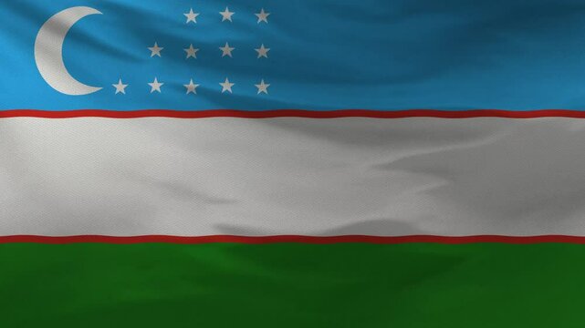 Uzbekistan Flag Animation 4K