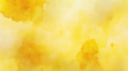 Obraz premium Vibrant yellow watercolor background with soft abstract texture, hand-painted artistic wash effect, perfect for creative design projects, invitations, posters, and digital art backdrops in a warm and 