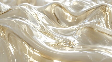 Obraz premium Flowing Silky Liquid Texture Abstract Studio Digital Art Smooth Environment Close-up Visual Aesthetics for Design