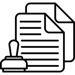 Obraz premium Rubber stamp Icon