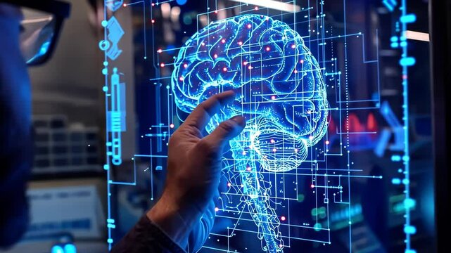 Exploring advanced brain interface technology and its implications in a futuristic lab setting