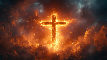 Fototapeta premium cross in the sky