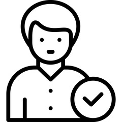 trustworthy icon illustration design with outline