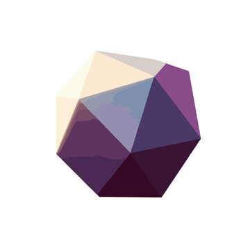 Polyhedral virus smaller than the wave length of light isolated illustration image artwork vector