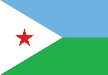 National flag of Djibouti vector image