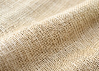 Fototapeta premium Linen Texture Fabric Background for Embroidery, Light Beige, Urban Exploration Photography Style