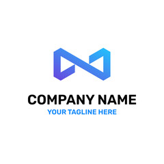 Infinity Loop Connection Data Logo Vector Abstract Illustration Icon Design Template Element 