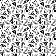 candy pattern background. lollipop pattern background. Doodle Candy Pattern background.