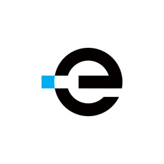 Initial Monogram E Letter Dot Data Innovation Logo Vector Abstract Illustration Icon Design Template Element 