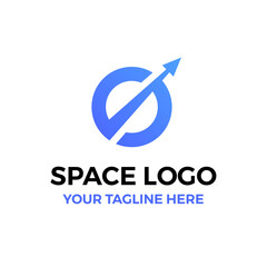 Space Planet Ship Astronaut Solution Logo Vector Abstract Illustration Icon Design Template Element 