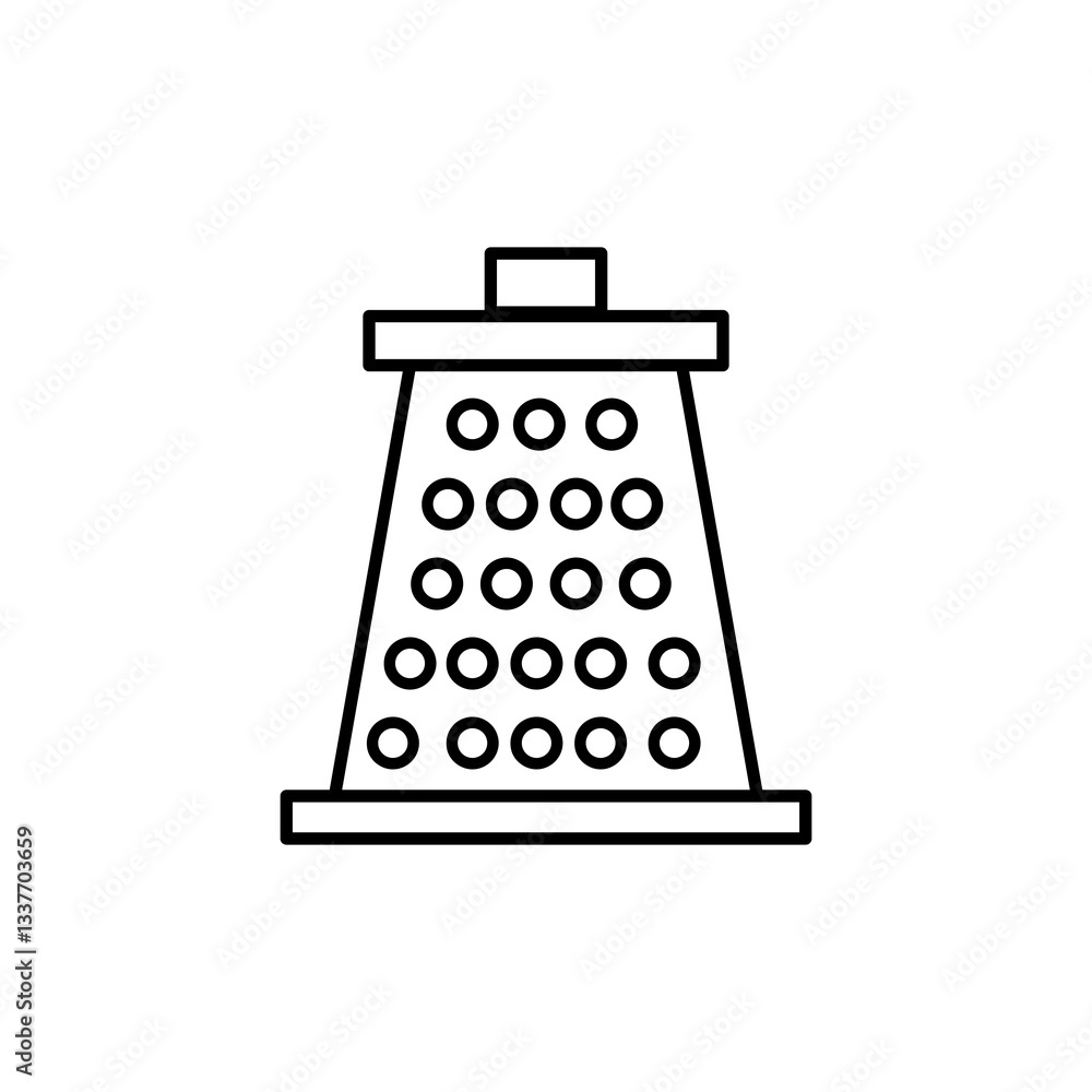 Poster cheese grater icon, vector simple linear illustration for web and app..eps
