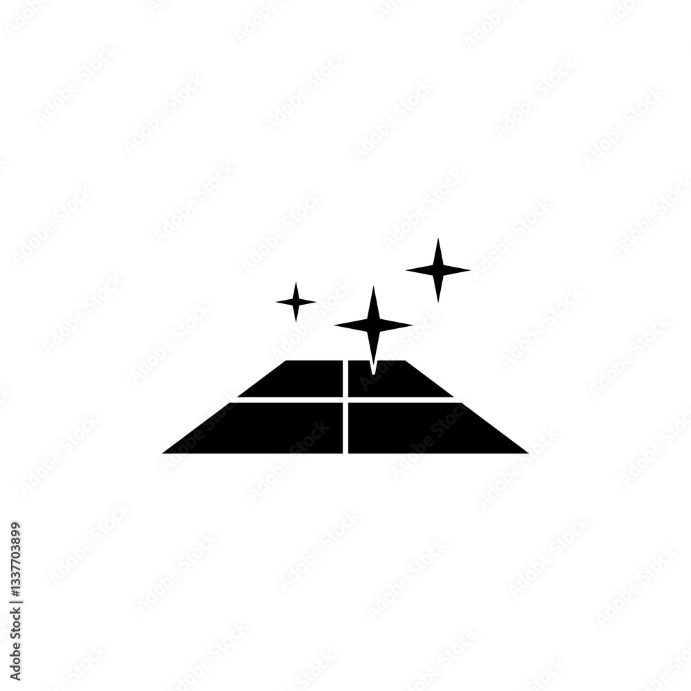 Poster clean floor surface icon, vector simple trendy style illustration for web and app..eps