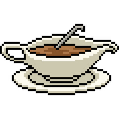 pixel art of soup jar bowl