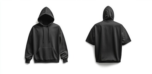 Blank Black Hoodie Mockup (7)