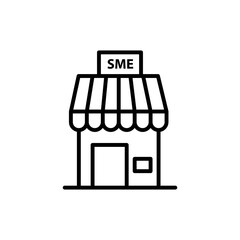 SME outline icon, vector simple flat black illustration for web and app..eps