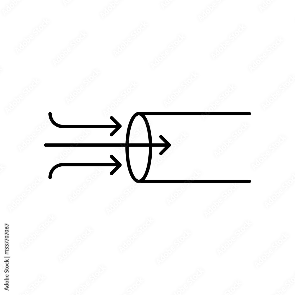 Poster suction process outline icon, vector simple trendy style illustration for web and app..eps