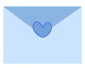 青色の手紙（線なし）