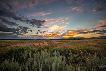 Sunset on Grand Teton National Park