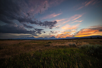 Sunset on Grand Teton National Park