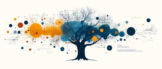 Illustration of organizational structure with clear workflow processes