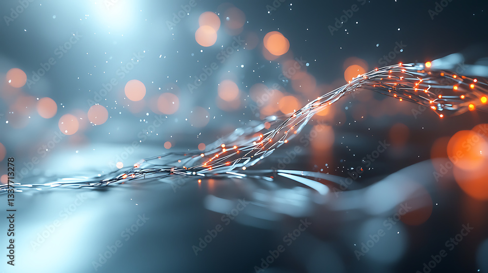 Poster dynamic flow of light and energy abstract digital space visual art futuristic environment close-up p