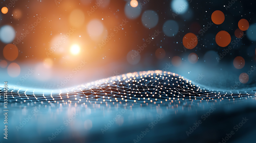 Aufkleber exploring digital landscapes abstract data visualization virtual space artwork futuristic environmen