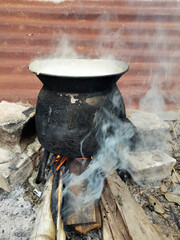 kettle on fire