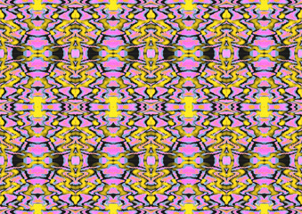 seamless pattern with flowers and leaves.  Colorful square textile and ceramic floor design. Geometry shape abstract tie-dye wallpaper. Aztec style and Folk embroidery. Fabric texture concept.