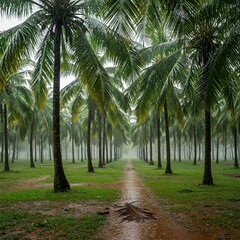 Obraz premium palm trees in the park