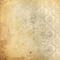 Paper vintage damask and baroque, floral seamless ornamental pattern fabric background 