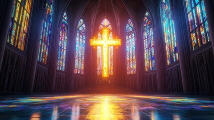 A wooden cross standing on a hill against a golden sunset, symbolizing faith and hope.