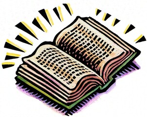 spot illustration of open book