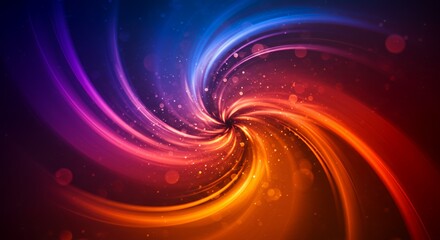 Obraz premium A vibrant swirling energy field of radiant color and light