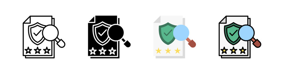 Compliance Multi Style Icon Set Vector 