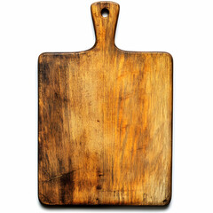 Fototapeta premium A rustic wooden cutting board with a unique texture, perfect for food preparation or presentation in culinary settings.