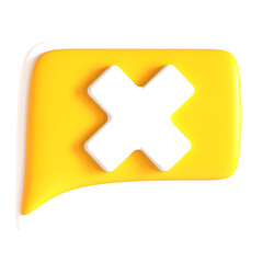 Obraz premium bubble chat close 3d icon illustration