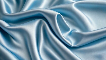 Obraz premium Graceful Blue Silk Fabric Close-Up