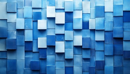 Abstract blue square pattern (1)