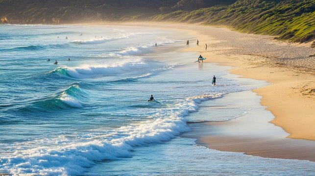 Scenic Summer View of Yallingup Beach in Australia's Landscape