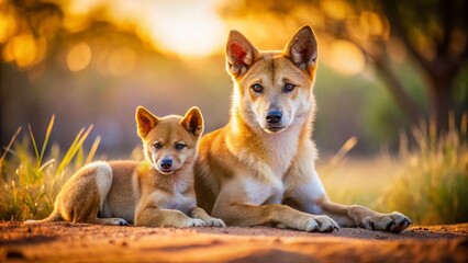 Mother Dingo And Pup Tender