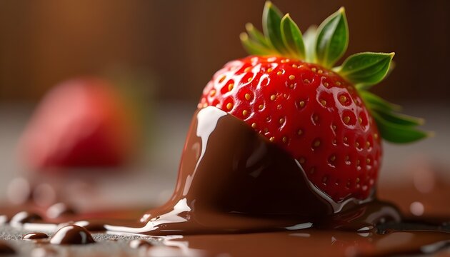 A beautifully composed macro shot of multiple ripe strawberries rotating in mid-air, illuminated by soft, natural light. The DSLR-quality 4K image captures the intricate details of each strawberry, 