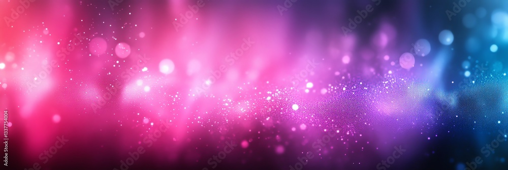 Poster abstract pink and blue gradient background with sparkling light effect