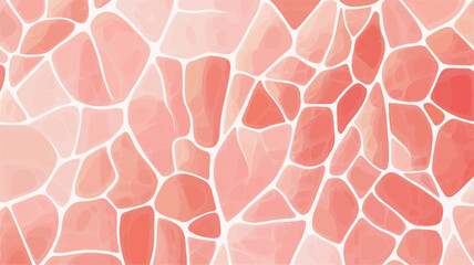 The image shows a seamless pattern composed of irregularly shaped, polygonal elements in varying shades of pink and coral, separated by thin white lines. The color palette is soft and pastel, with