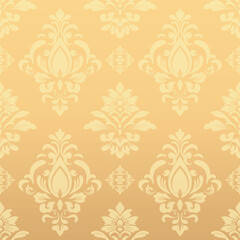 Elegant Seamless Damask Pattern – Vintage Ornamental Floral Background for Luxury Design and Home Decor